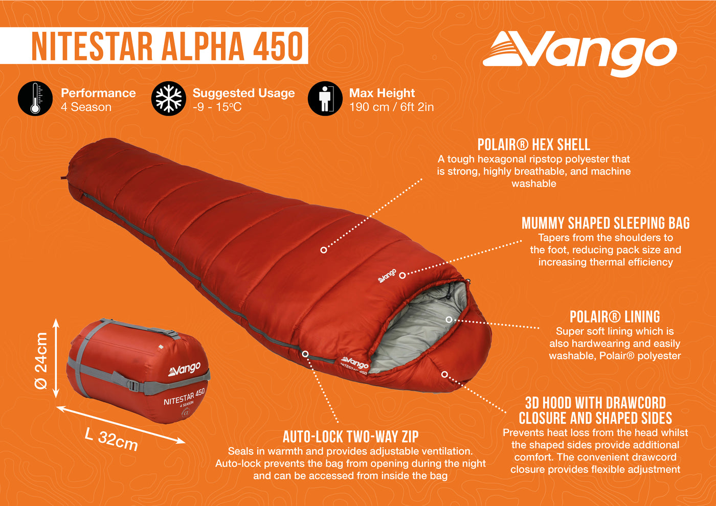 Vango Sleeping Bag Hire (Duke of Edinburgh Recommended)